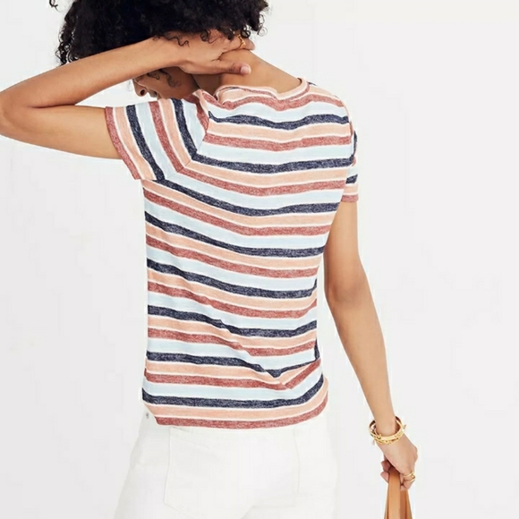 Madewell Alto Scoop Tee in Colborne Stripe - Picture 3 of 7